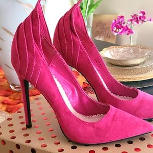 Hot Pink High back Heels